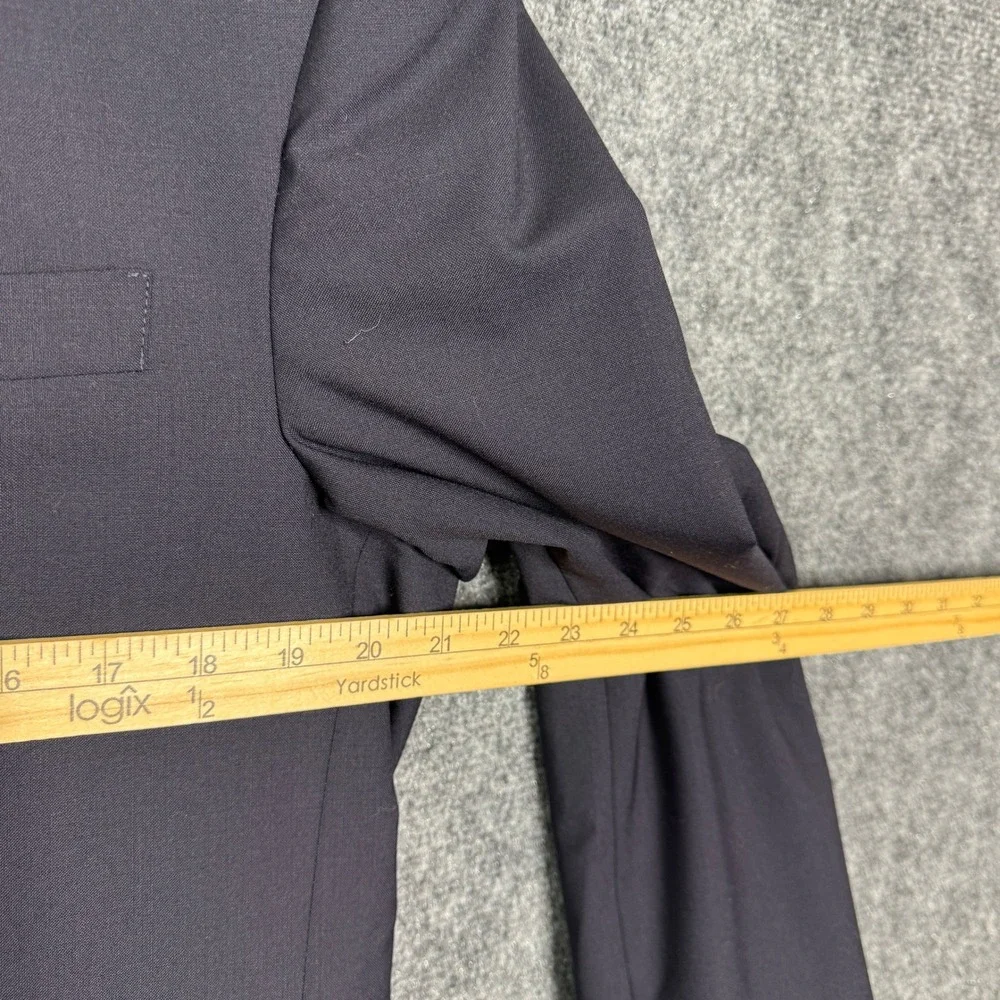 Jos A Bank Mens 41L Navy Blue Blazer Gold Two‎ Button Sport Coat Jacket Business